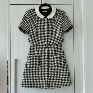 Sandro Houndstooth Dress with collar